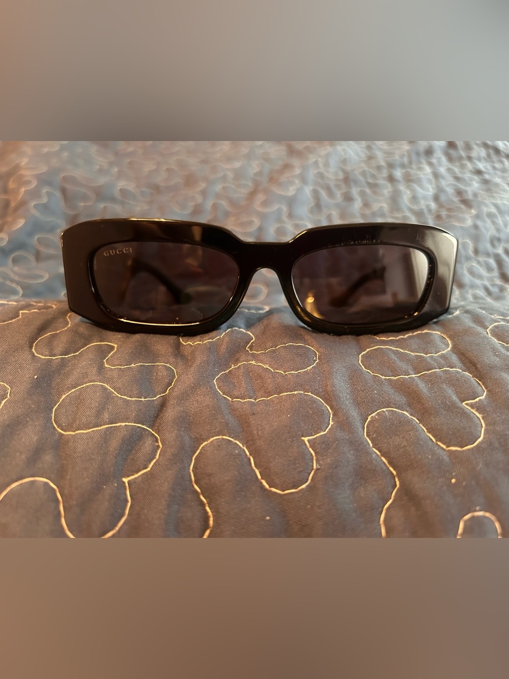 Gucci Black Bold Modern Rectangular chic & chunky silhouette Sunglasses GG1462S